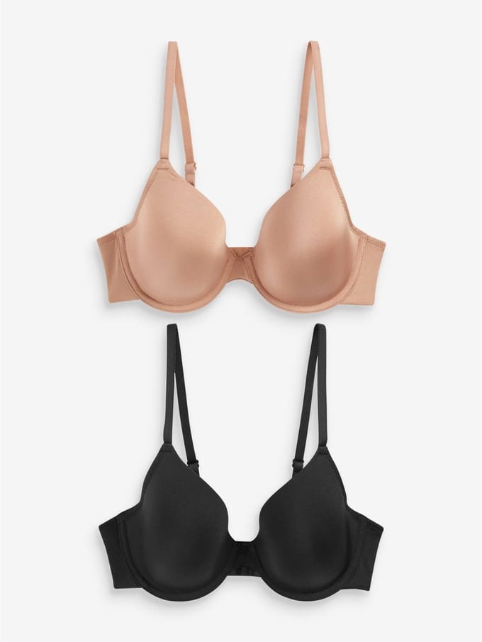 Next - Dames - A-E Afvlakkende Ultimate Comfort Beha's 2 Verpakking - Zwart