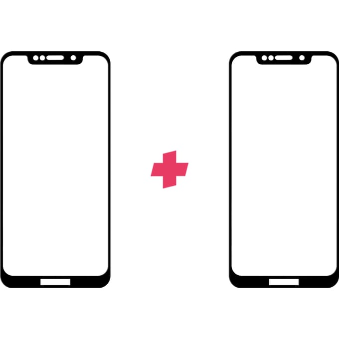 DuoPack: Motorola Moto One screenprotector gehard glas Edge to Edge