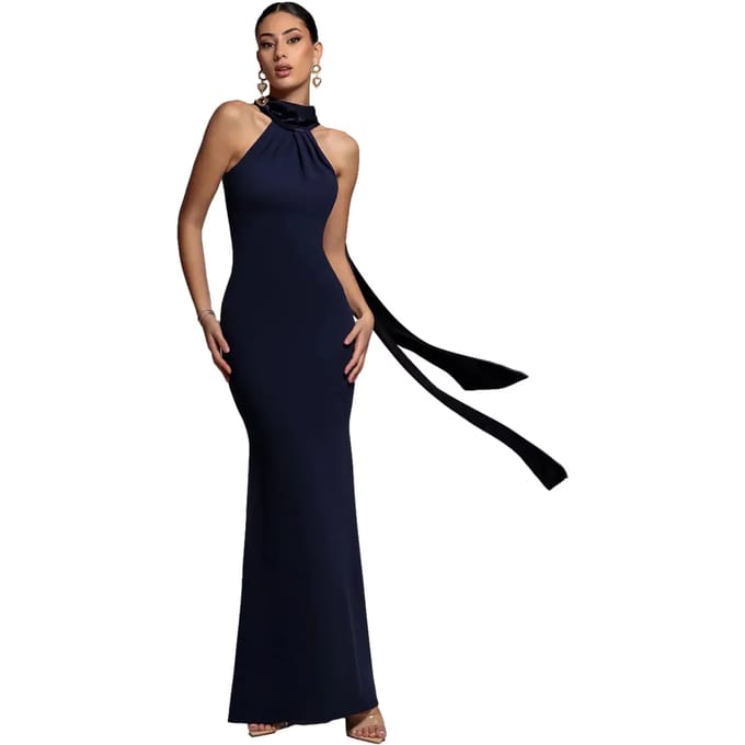Satin Scuba en Velours Rugvrouw Goddiva Maxi