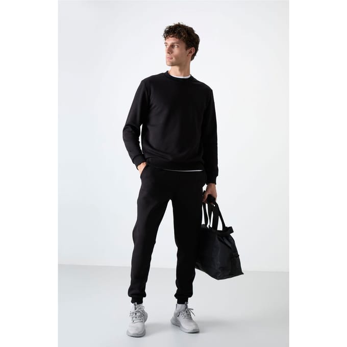 Heren Katoen-Polyester Fleece Sweatshirt en Broekset