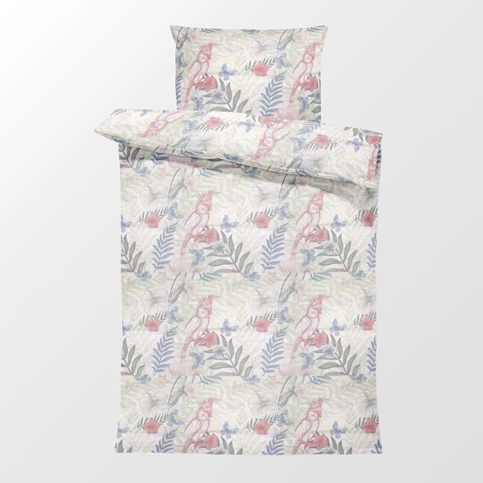 Dekbedovertrek 100% Katoen Premium - 140 x 200cm - 1 persoon - Papegaai