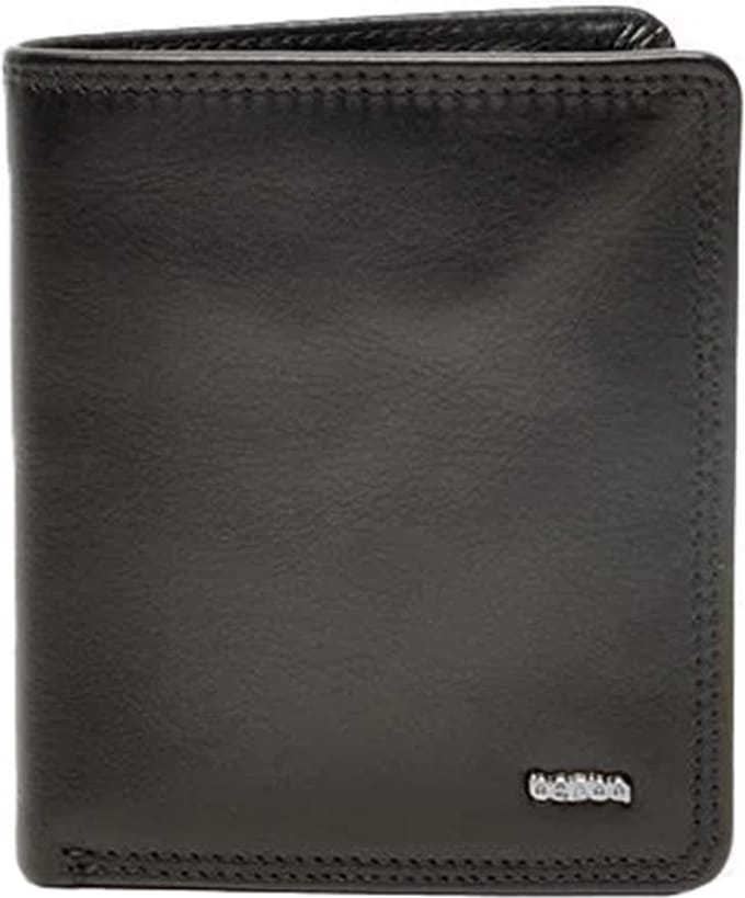 Berba | Soft | Herenportemonnee | 3 pasjes | RFID | Zwart | Leer