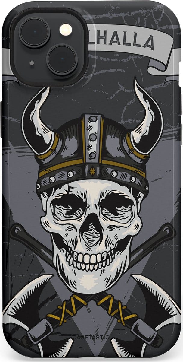 Casetastic hoesje geschikt voor Apple iPhone 15 Plus - MagSafe - Dubbellaagse bescherming - Valhalla - Fashion Case - Donkergrijs Grijs