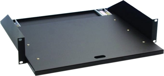 Adam Hall 19" plank 2HE uittrekbaar - Rack accessoire