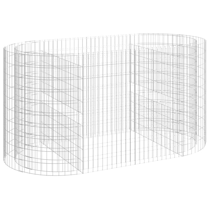 vidaXL - Gabion - plantenbak - verhoogd - 200x100x100 - cm - gegalvaniseerd - ijzer