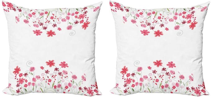 ABAKUHAUS Kussenhoes – 40x40 cm – Set van 2, dubbelzijdig, microvezels, multicolor