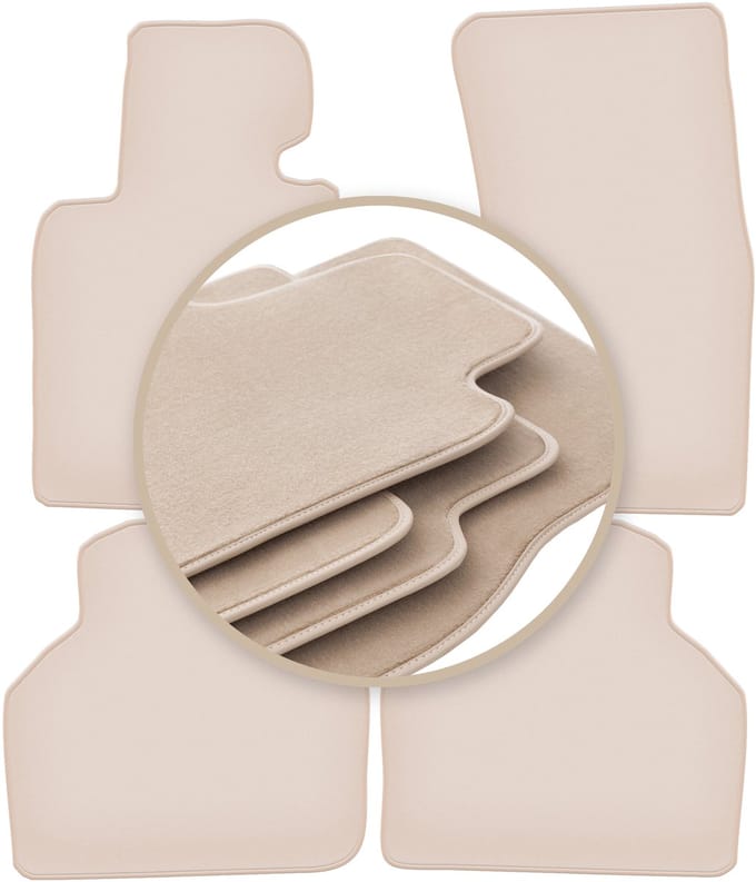 PREMIUM beige vloermatten voor: BMW 7 E66 sedan lang 2001-2008