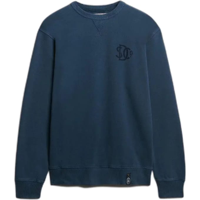 Superdry The Merchant Store Graphic Sweatshirt Blauw Grootte: M