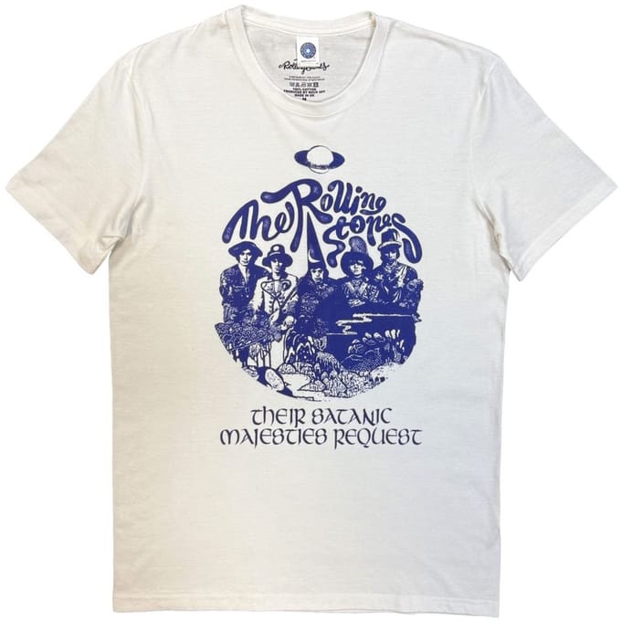 The Rolling Stones - Satanic Request Heren Tshirt - L - Wit