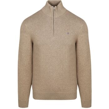 Gant Half Zip Pullover Beige - Maat XL - Heren - Quarter zip