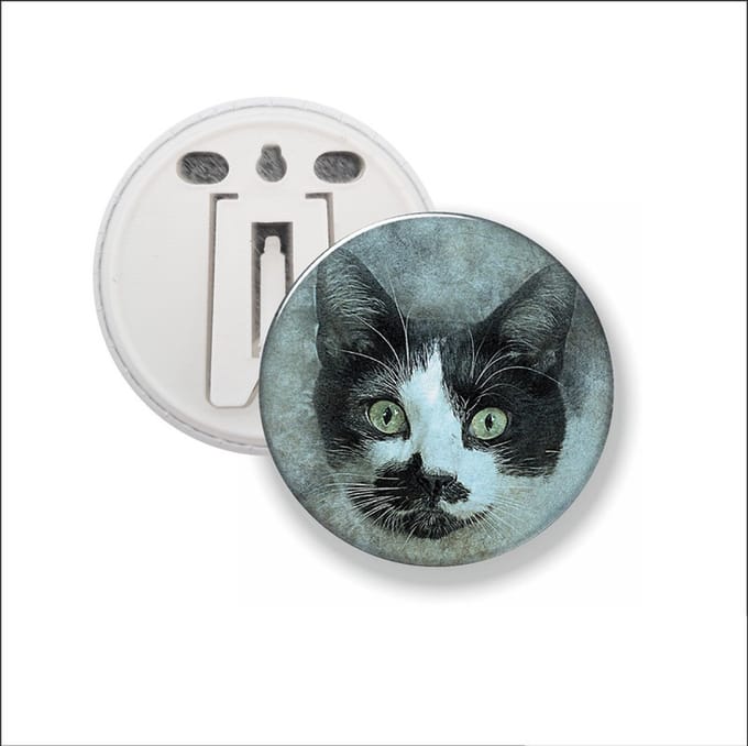 Button Met Clip - Kat