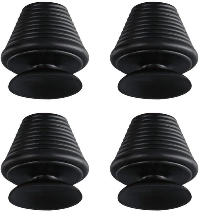 Bad Stopper Set - Douche Afvoerplug - Water Dicht Maken - Met Ophangring - 4 Stuks - Zwart