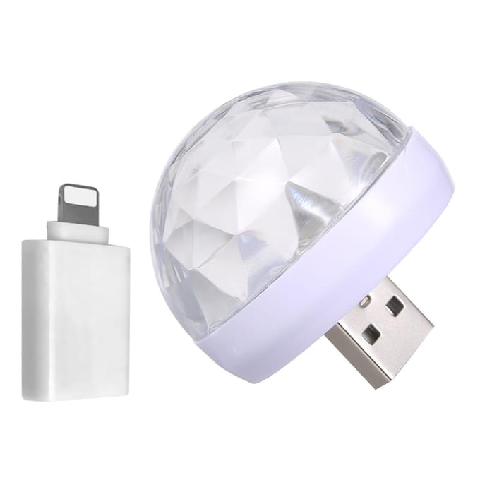 Handige 4W 3 LED USB RGB Kleurrijk Neonlicht Podiumlamp Voor Disco Bar Feest transparant