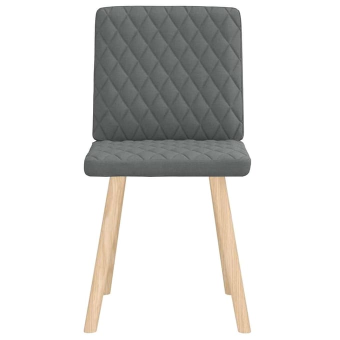 vidaXL - Eetkamerstoelen - 2 - st - stof - donkergrijs