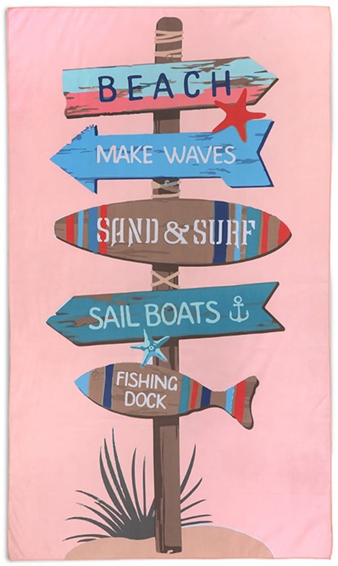 Beach Club Strandlaken Sand & Surf 100x180 cm