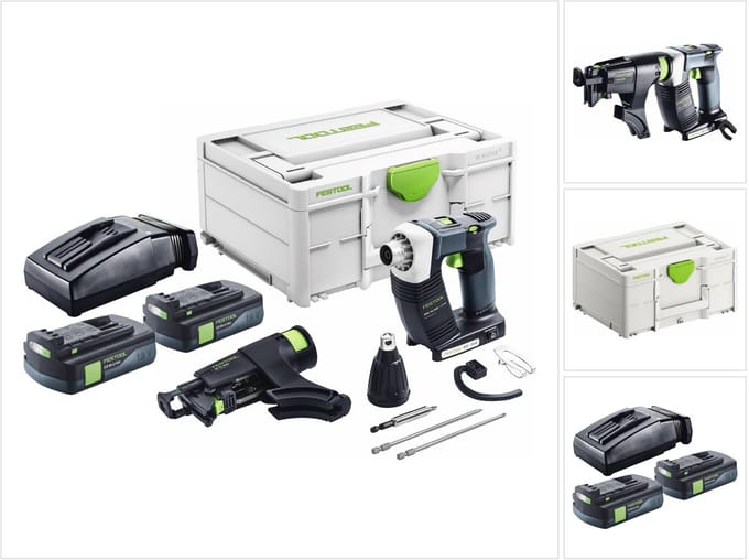 Festool DURADRIVE DWC 18-2500 Basic accuschroevendraaier 18 V 18 Nm borstelloos + 2x accu 3.0 Ah + lader + systainer