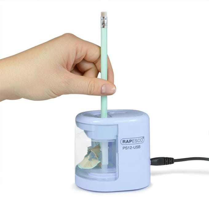 #Rapesco PS12-USB - Autopuntenslijper blauw