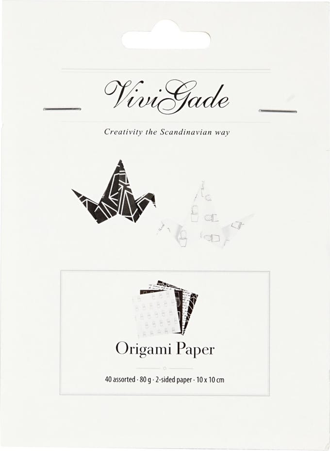 Origamipapier, afm 10x10 cm, 80 gr, 40 vel/ 1 doos