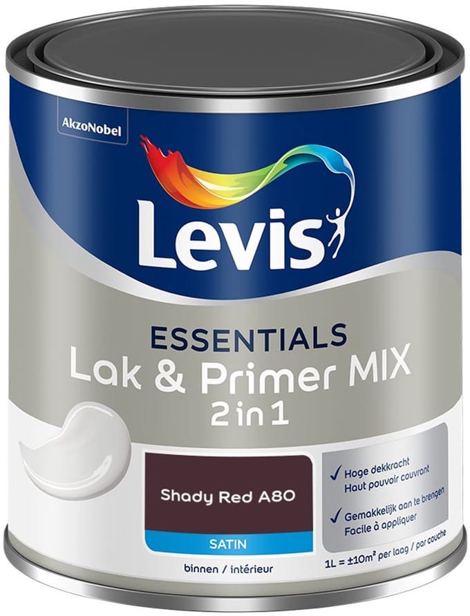 Levis - Essentials Lak & Primer Mix - Shady Red A80 - Mengverf - 1 L