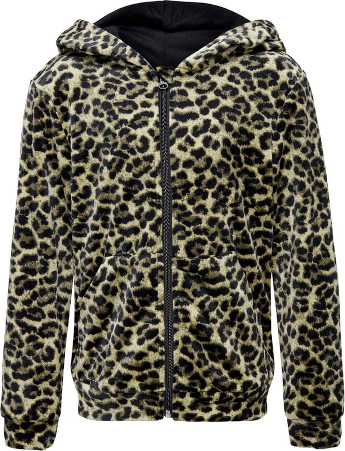 KOGLAYA L/S REG ZIP HOOD SWT - Peyote/Original leo