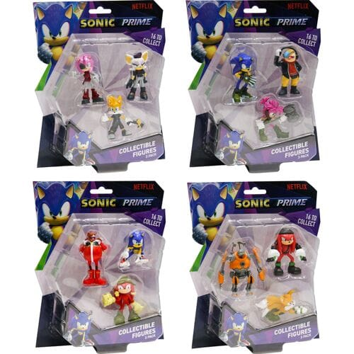 PMI Sonic Prime Collectible Figures Deluxe Box-3-Pack (Diversen) Nieuw