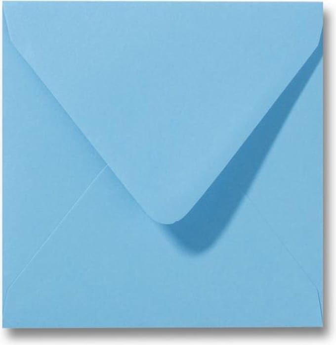 Envelop 16 x 16 Oceaanblauw, 25 stuks