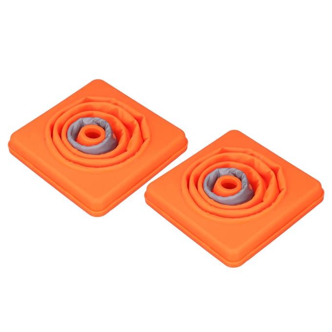 2 Stuks Verkeersveiligheidskegels Opvouwbare Multifunctionele Pop-up Kegel met Reflecterende Kraag Oranje 30cm voor red
