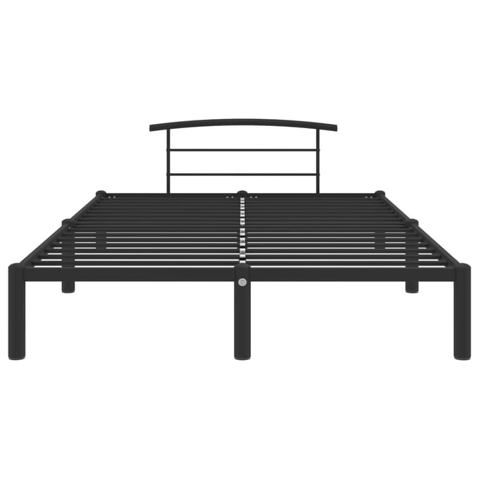 vidaXL - Bedframe - metaal - zwart - 160x200 - cm