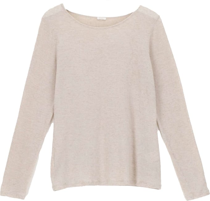 Oroblu Perfect Line Cashmere - T-Shirt Long Sleeve - Kleur Beige - Maat Medium