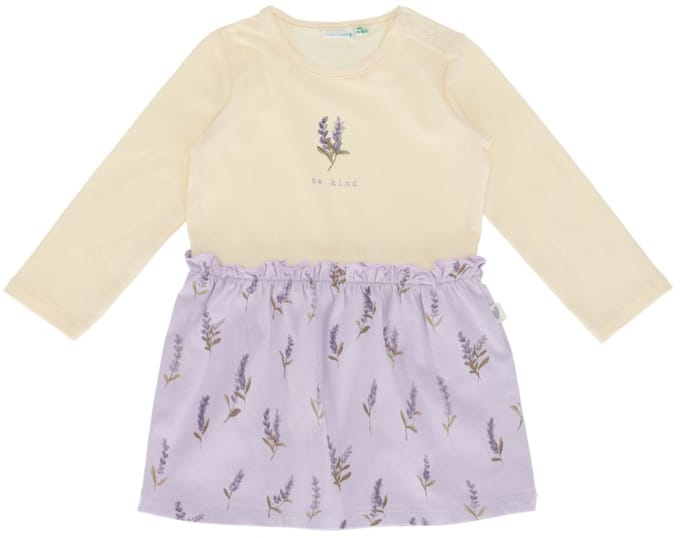 Babylook Lavender Jurk – Be Kind – Maat 68 - Buttercream