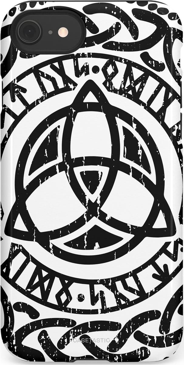 Casetastic hoesje geschikt voor Apple iPhone SE / Apple iPhone 7 / Apple iPhone 8 - Dubbellaagse bescherming - Valhalla eer - Fashion Case - Wit Zwart Grijs