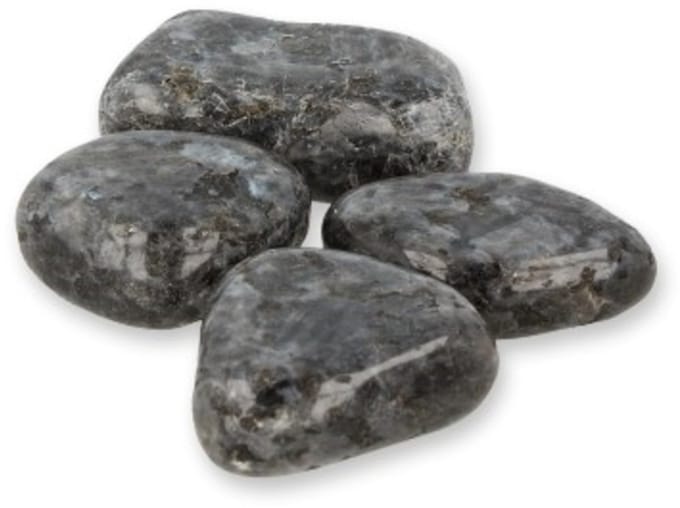 Larvikiet 250 gr. trommelstenen (mt3)
