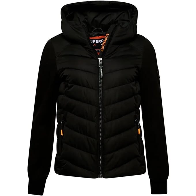 Superdry - Gewatteerde hybride Storm jas met capuchon - Dames - Hoodies