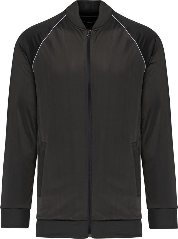 PROACT® Unisex trainingsjas met rits en biesje PA384 - Dark Grey - S