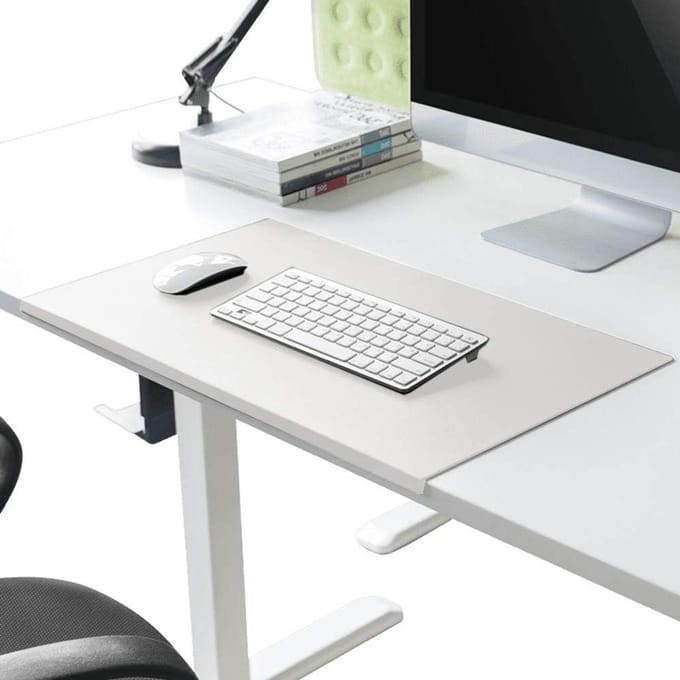 Bureauonderlegger - Bureau mat - Bureau organiseren - Randbescherming - 50 x 80 cm - Wit
