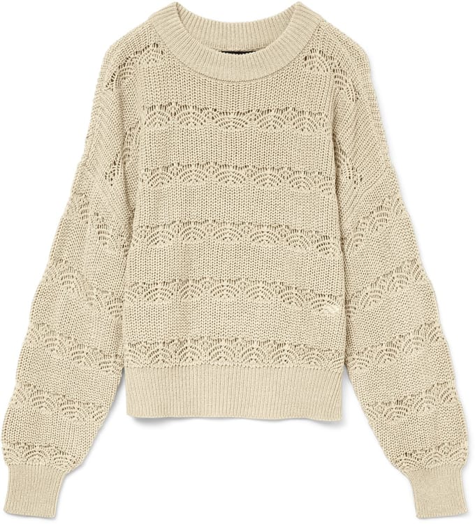 VERO MODA - VMLONA LS O-NECK PULLOVER BOO - Dames - Gebreide truien