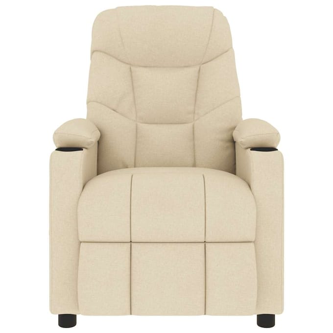 vidaXL - Massagestoel - stof - crèmekleurig