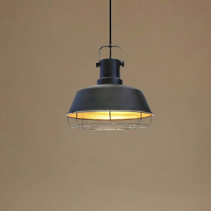 ROYALTECH Hanglamp Mason, zwart, Ø 41 cm, metaal, E27