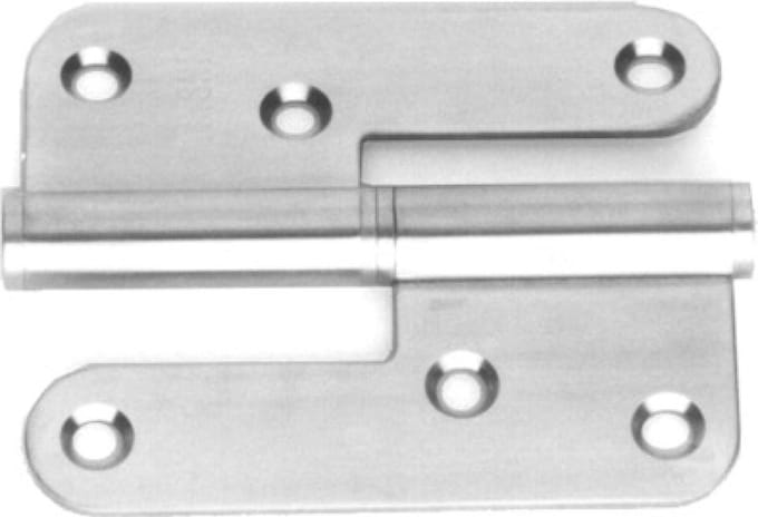 Paumelle scharnier 2-delig links 100 x 80 mm (DIN rechts)