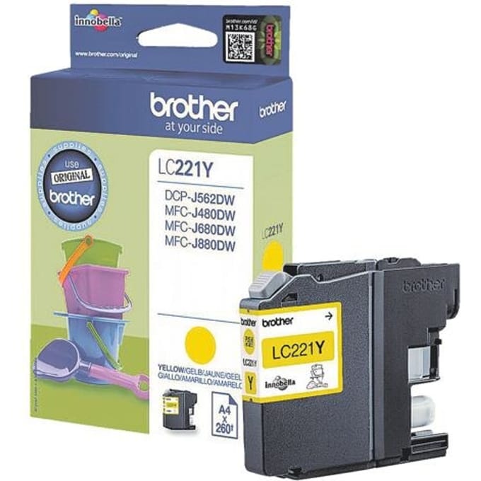 Original Ink Cartridge Brother LC-221YBP Yellow