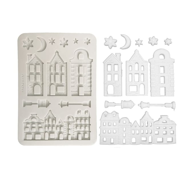 Stamperia Silicon vorm A5 "Christmas Village"