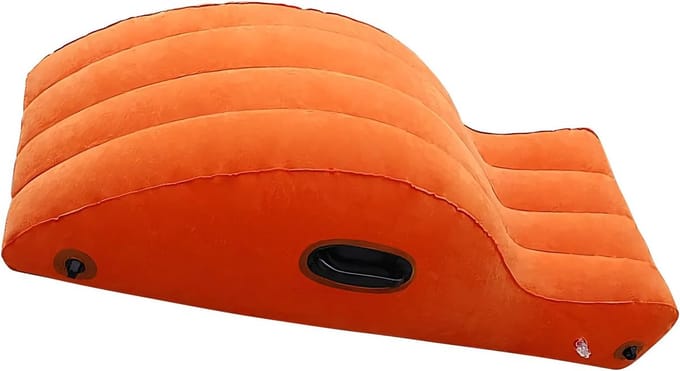 Yogastoel Lounge - Pilates Stoel - Flexibiliteit Training - Ergonomisch Opblaasbaar - 106 kg - Oranje