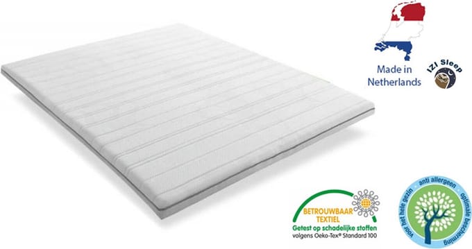 IZI Sleep Topper – 90x210 – koudschuim – premium tijk - 5 cm hoog