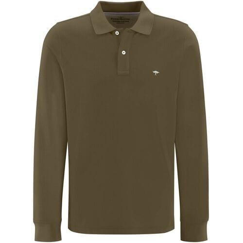 Fynch-Hatton Uni Polo Longsleeve Deep Forest / male