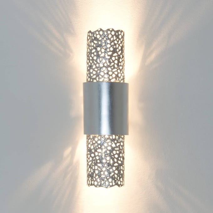 Holländer Wandlamp Palazzo, 2-lamps, ijzer zilver