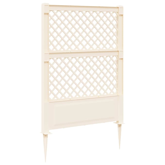 vidaXL - Trellis - met - Spike - PP - Wit