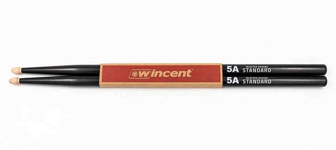 Wincent 5ACB Hickory Natural Black drumstokken