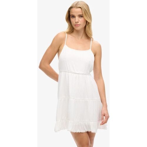 Superdry Mini Beach Cami-jurk Wit Grootte: 44
