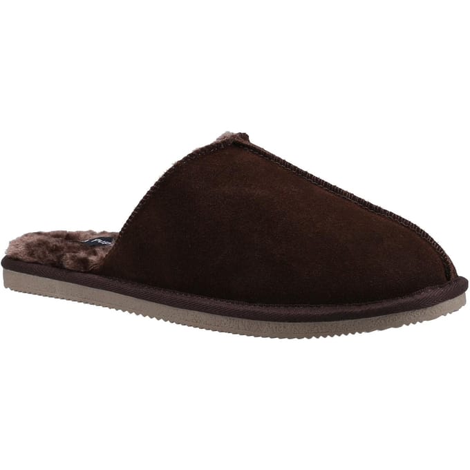 Hush Puppies Heren Coady Suede Slippers (Bruin)