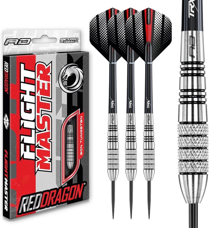 Tungsten Darts Set 23g - 3 Premium Darts with Flights and Stems